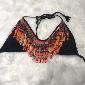 Triangle halter top